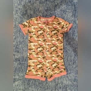 Hanes Pink and Brown Baby Romper